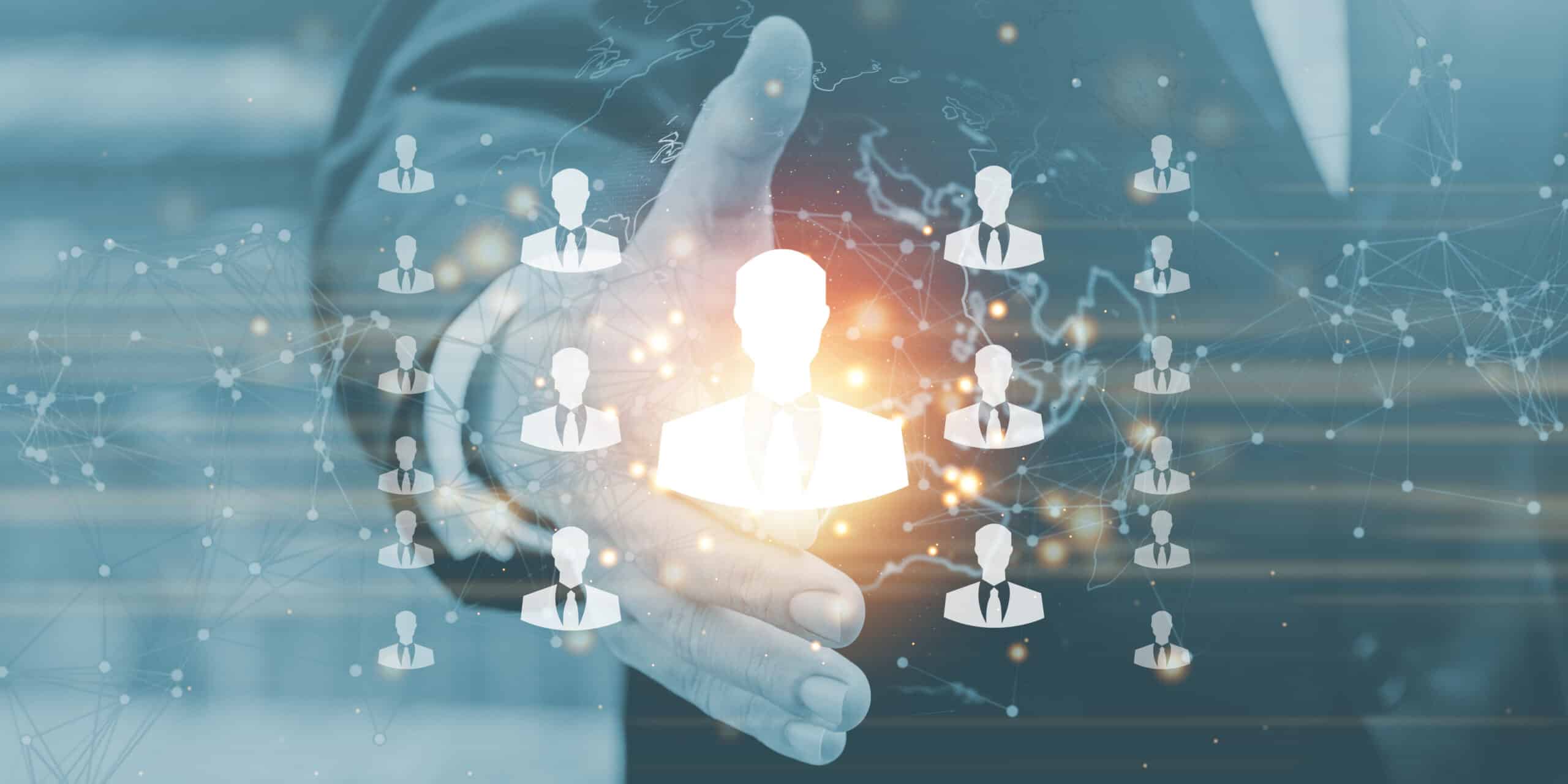 Illustration d'un réseau de collaborateurs symbolisant les relations humaines chez Ugigrip-Vallgrip